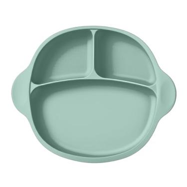 Imagem de Prato Silicone com Divisórias Life Verde – 3 Compartimentos, Ventosa, Livre de BPA, Ideal para Bebês a Partir de 6 Meses