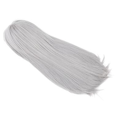 Imagem de Perucas Cinzas para Mulheres, Peruca de Cosplay de Cabelo Longo Cinza, Peruca de Cosplay Com Circunferência da Cabeça Ajustável 76cm de Comprimento de Cosplay para Festa e