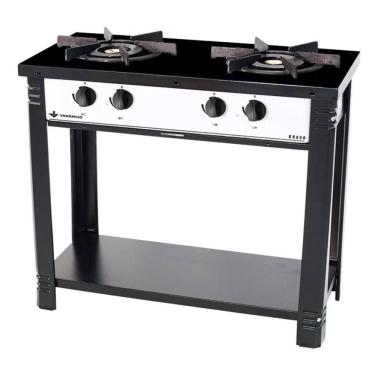 Imagem de Fogão Profissional 2 Bocas Venâncio Linha Bravo Branco com Espera para Forno