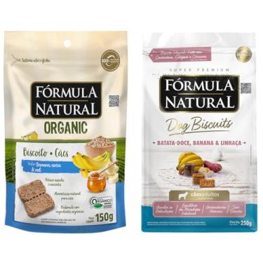 Imagem de Petisco Cães Formula Natural Biscoito Organic 150g e Formula Natural DogBiscuits Grandes 250g Cachorro