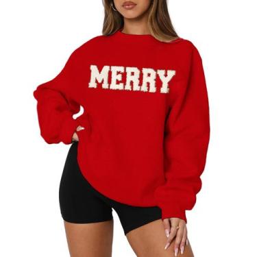 Imagem de Moletom MAPICK Merry Christmas Oversize Fleece Red M