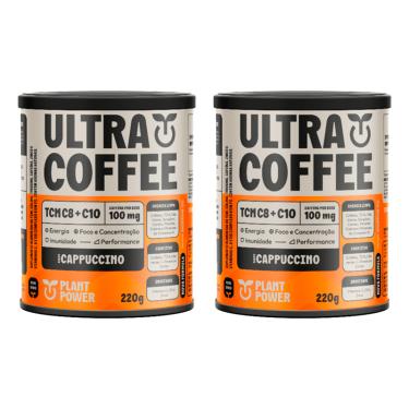 Imagem de Kit 2X: Ultracoffee Cappuccino Vegano com Vitaminas/Minerais 220g