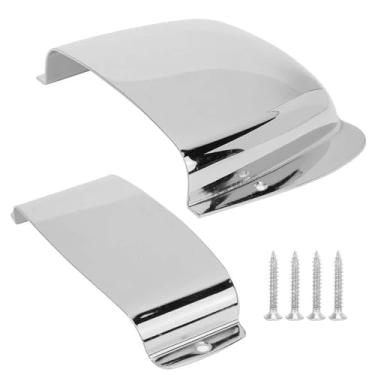 Imagem de Conjunto de captador de guitarra de ferro e capa de ponte para baixo de jazz inclui acessório essencial de hardware de montagem para músicos e artistas (prata)