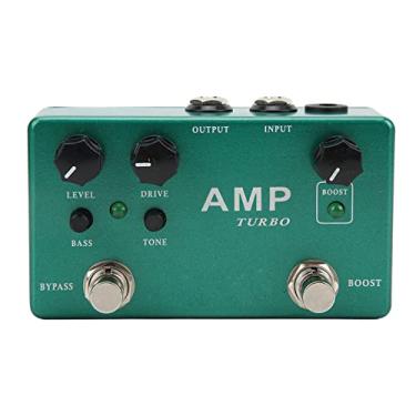 Imagem de XUXHOU Pedal de Guitarra Overdrive Boost de Metal para Efeito Multifuncional Frontal Overdrive Controle de Tom de Baixo para Guitarrista, Verde