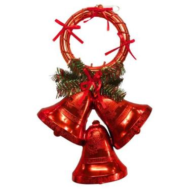 Imagem de Guirlanda de Sino Pendurável 44x31cm com Festão Natalino - WINCY NATAL