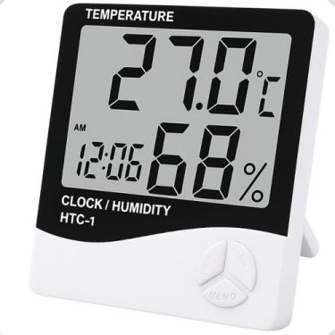 Imagem de Termo Higrômetro Digital Medidor Temperatura Umidade Interno Externo A