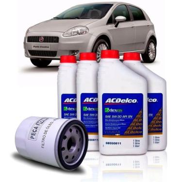 Imagem de Kit Troca Oleo 5w-30 Dexos 1 Filtro De Nova Punto 2007 A 2016 Kit2059 