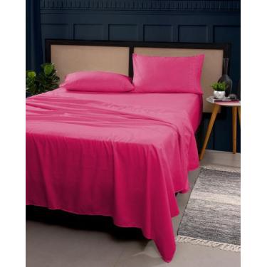 Imagem de Conjunto De Lençol Casal 4 Peças Completo Micropercal 400 Fios Ótimo A