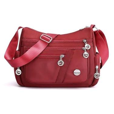 Imagem de Women's shoulder bags, casual backpacks, travel backpacks (red)