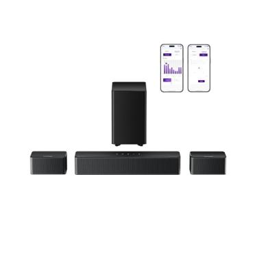 Imagem de ULTIMEA Barra de som 5.1, sistema de som surround Dolby Atmos de 410 W para TV, barras de som 3D para Smart TV com subwoofer, surround e graves ajustáveis, áudio doméstico com controle de aplicativo
