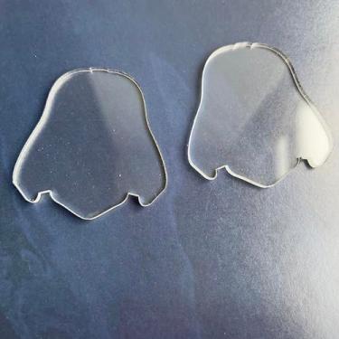 Imagem de Carretel de crachá de acrílico transparente Darth Vader, 12 peças, 5 x 4 cm, 1/8 polegada de espessura, para artesanato DIY e moldagem de silicone