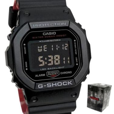 Imagem de Relógio Casio Masculino G Shock Digital Preto Vermelho DW-5600UHR-1DR