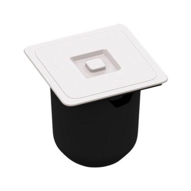 Imagem de Lixeira Arquitech De Embutir 8l Quadrada Branca