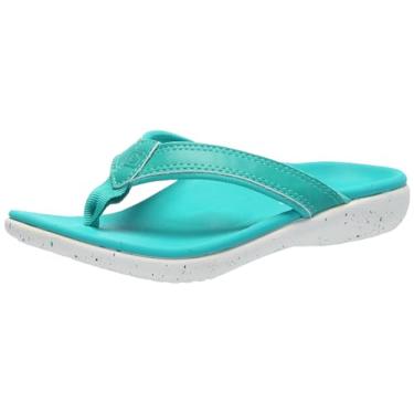 Imagem de Spenco Sandália feminina Yumi Nuevo salpicada, Azul-petróleo, 36