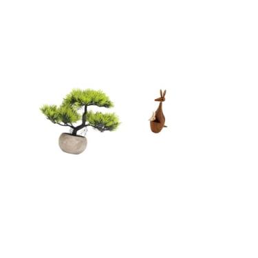 Imagem de Fenteer Estátua de árvore Bonsai Artificial, Vegetação, Planta Falsa, Animal, Estatueta Decorativa, Lembrancinha de Festa, Escultura de Madeira para Mesa, Cen