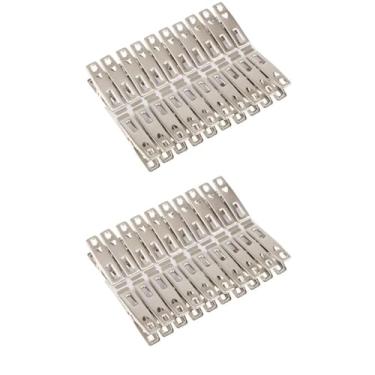 Imagem de 20/40/60 Prendedor Pregador Forte Metal Inox Pendura Roupa no Varal Clips Segura Forte(40)