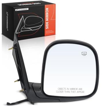 Imagem de A-Premium Espelho retrovisor elétrico do lado do passageiro - compatível com Chevrolet Express 1500 2500 3500 e GMC Savana 1500 2500 - Retrovisor retrovisor externo externo aquecido manual dobrável