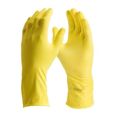 Imagem de Luva Látex Confort P Amarela Com Forro Para Limpeza