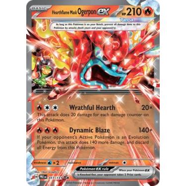 Imagem de Pokemon - Hearthflame Mask Ogerpon ex 017/131 – Prismatic Evolutions – Double Rare – Foil Single Card