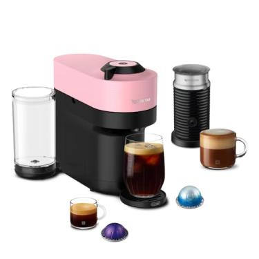 Imagem de Nespresso Máquina de café e café expresso Vertuo Pop+ da De'Longhi com espumador de leite, rosa doce