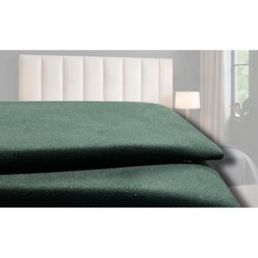 Imagem de Cabeceira Estofada Modular Alta para Cama Box King/Queen/Casal – Kit de Módulos 120x20cm, Vários Tamanhos e Cores(Verde,Queen - 8 Módulos)