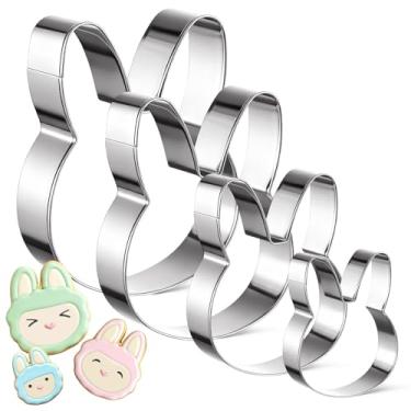 Imagem de Havawish Conjunto de 4 cortadores de biscoito de aço inoxidável de 5 a 12,7 cm para assar fondant pão de frutas, decorações de festa de aniversário (boneca de 17 cm)