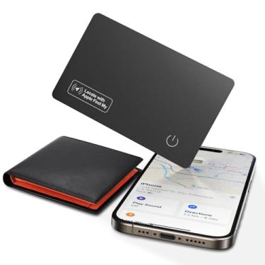 Imagem de Air-Tag Wallet Tracker Card (apenas iOS) – Cartão de rastreamento fino de 0,2 cm, Smart Card Bluetooth à prova d'água IP68, funciona com Apple Find My, [certificado Apple MFi], localizador de itens