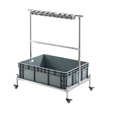 Imagem de TRGCJGH Carrinho de limpeza multifuncional e organizador de ferramentas para vassoura móvel e suporte de esfregão carrinho de pia com rodas (com rodízios)