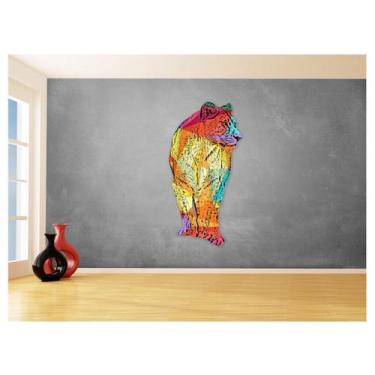 Imagem de Papel De Parede Animais Pop Art Leoa Colorido 3,5M Pxa459 - Você Decor