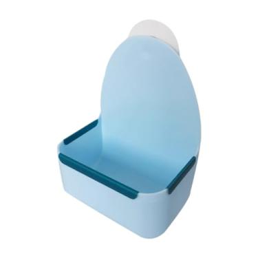 Imagem de Fxzqgnh Estação de Alimentação de Feno para Coelhos, Suporte em Forma de Grama, Design Anti-borda, Comedouro Profissional, Tigela de Alimentação para Furões E, Azul