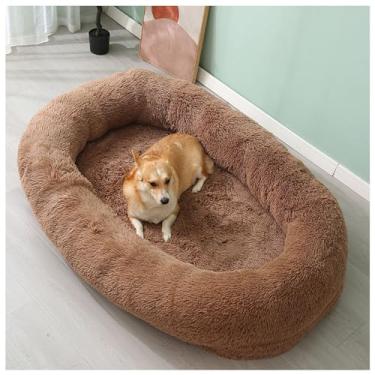 Imagem de LULUMAIC Cama gigante para animais de estimação para humanos, cama de cachorro adulto para humanos, cama de cachorro de tamanho humano, cama de cachorro impermeável de luxo com camas de lavagem, saco