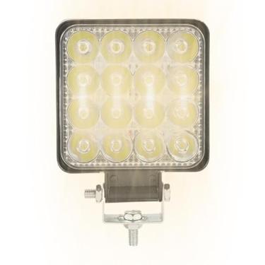 Imagem de Farol de direção de veículo, 7,6 cm quadrado de LED para carro – Luz de trabalho à prova d'água, lâmpada auxiliar interna e externa para barco, caminhonete