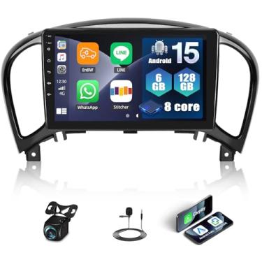 Imagem de [8 núcleos 6G + 128G] Estéreo automotivo Android 15 para Nissan Juke 2011-2016 com carro sem fio CarPlay Android, rádio automotivo com tela sensível ao toque de 22.9 cm com link espelhado, WiFi/GPS