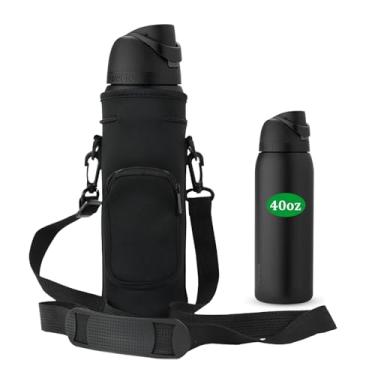 Imagem de NUENSS-ROR Bolsa de transporte de garrafa de água para garrafa de água Owala FreeSip de aço inoxidável isolada, 473 ml, 680 g, 947 g, 1,134 g, suporte para garrafa de água, alça de ombro ajustável e