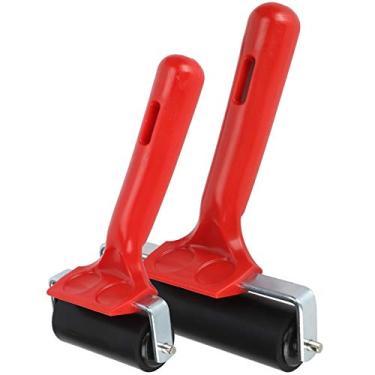Imagem de Acouto Rolo de Pintura Diamantada Borracha Brayer Aplicações de Impressão, Tinta e Colagem - Ferramenta de Fornecimento Fácil Distribuição de Tinta - Scrapbooking, Pintura, Estampagem Perfeitos e Muito Mais (6cm+10cm)