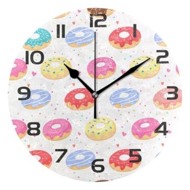 Imagem de GakkiGii Relógio de parede silencioso sem tique-taque de 25,4 cm, relógio moderno operado por bateria para escritório em casa, cozinha, quarto - fácil de ler