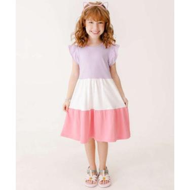 Imagem de Vestido Infantil Recorte Babado Marisa Tam 4 a 10-74154, Lilás, 8