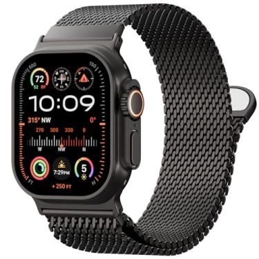Imagem de TRA Pulseira milanesa compatível com Apple Watch séries 11, 10, 9, 8, 7, 6, 5, 4, 3, 2 e 1 de 49 mm, 46 mm, 45 mm, 44 mm e 42 mm, ultra SE