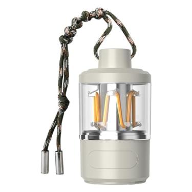 Imagem de Lanterna de Acampamento Lâmpada LED Recarregável Suspensa Carregamento Type-C Cor Luz Ajustável Regulagem Brilho Contínua