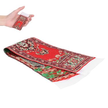 Imagem de Zerodis Tapete para Casa de Bonecas Produtos para Maternidade para Bebês Brinquedos Infantis Bonecas e Brinquedos de Pelúcia e Tapetes de Pelúcia Fio de Seda 9,3 X 1,9 pol. Ideal para Decoração de