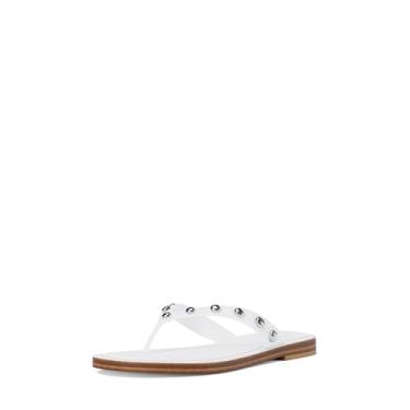 Imagem de Michael Kors Chinelo feminino Koko, Brincos de cúpula/branco óptico, 41