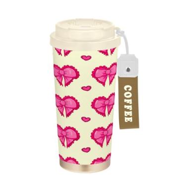 Imagem de Wassud Caneca de café isolada para viagem, copo à prova de vazamento com tampa e canudo de aço inoxidável, garrafa de água para café quente/gelo, chá e cerveja