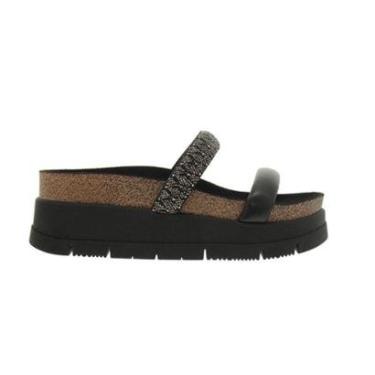 Imagem de Sandalia Papete Feminina Moleca Sola Alta Tira Strass Ref: 5513.105-Feminino