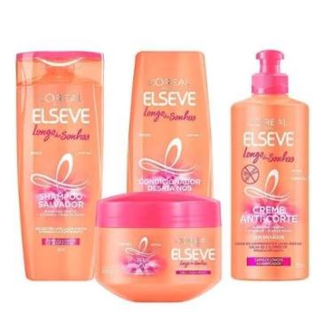 Imagem de L'Oréal Paris Elseve Longo dos Sonhos Kit - Shampoo + Condicionador + Creme para pentear + Tratament-Unissex