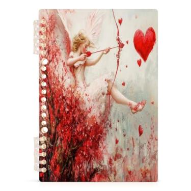 Imagem de Burbuja Caderno de tiro do Cupido dos Namorados, papel pautado universitário A5 com 60 folhas, caderno de anotações para diário, escritório, 1 pacote