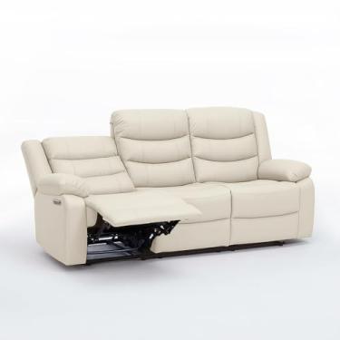 Imagem de Poltrona Sala de Cinema Reclinável Elétrica Hollywood 3 Lugares Massagem Aquecimento Entrada USB/USB-C PU G94 - Gran Belo