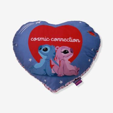 Imagem de Almofada Formato Coração Stitch E Angel - Disney