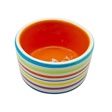 Imagem de Bacia Cerâmica com Padrão de Frutas Fofas para Hamster Esquilo Porquinho-da-Índia Chinchila Furão Coelho Alimento Água e Petiscos