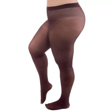 Imagem de Meia calça feminina trifil fio 40 plus size denier 6101, Marrom, 2XG