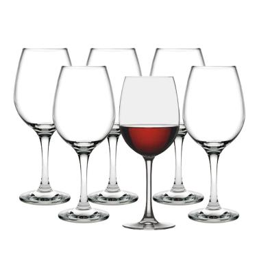 Imagem de Jogo 6 Taça De Vinho Degustação Tinto Vidro Transparente G4u Class Home 460ml